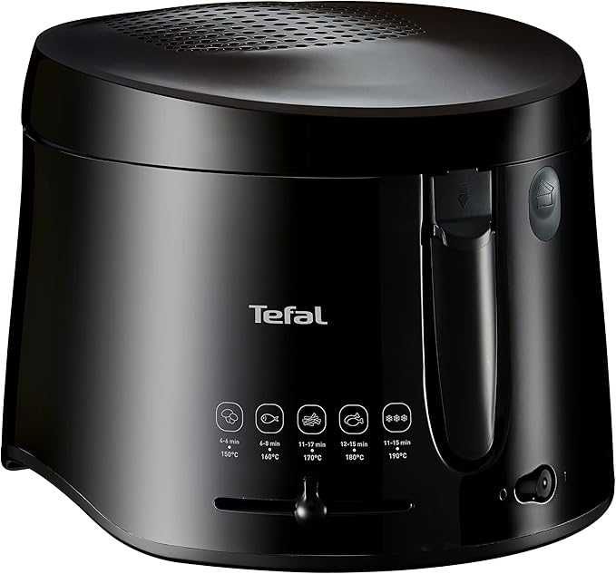 Фритюрник Tefal Maxi Fry, технология Cool Wall, капацитет до 1,2 кг, сгъваема дръжка, компактен размер, регулируем термостат от 150°C до 190°C, FF1078