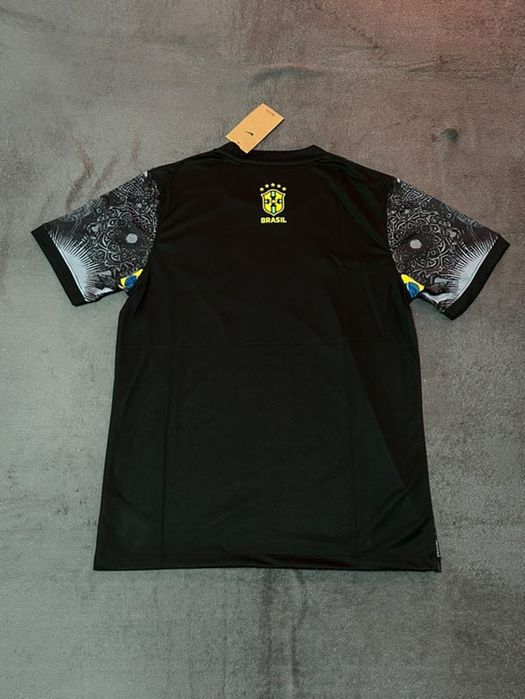 tricou fotbal Brasil negru M