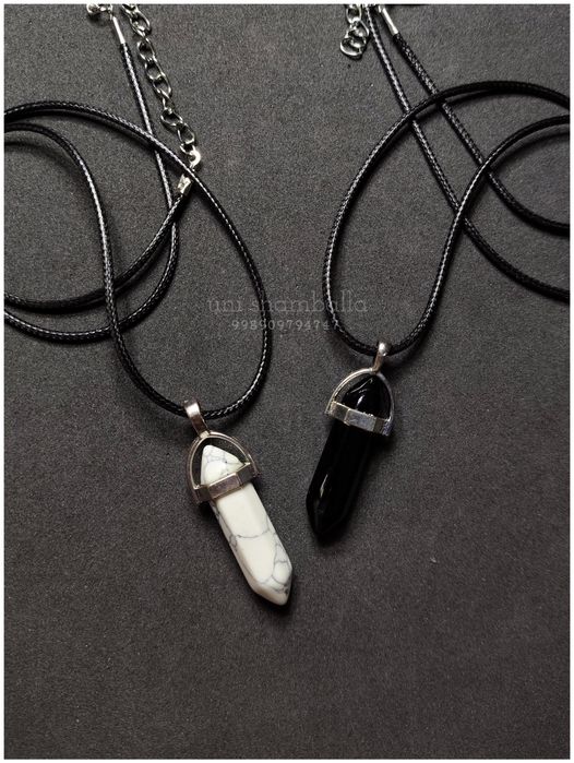 Парные кулон маятник из натуральных камней кулоны Солнце Луна, Инь Ян