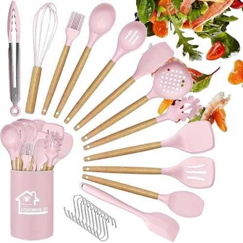 Нови 24 броя силиконови кухненски прибори за готвене печене кухня дом