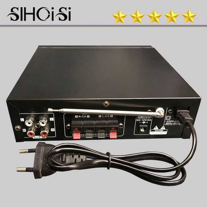 Amplificator audio cu telecomanda 400W,bluetooth,USB,cardSD,FM,nou