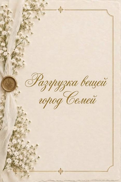 Разгрузка гардероба