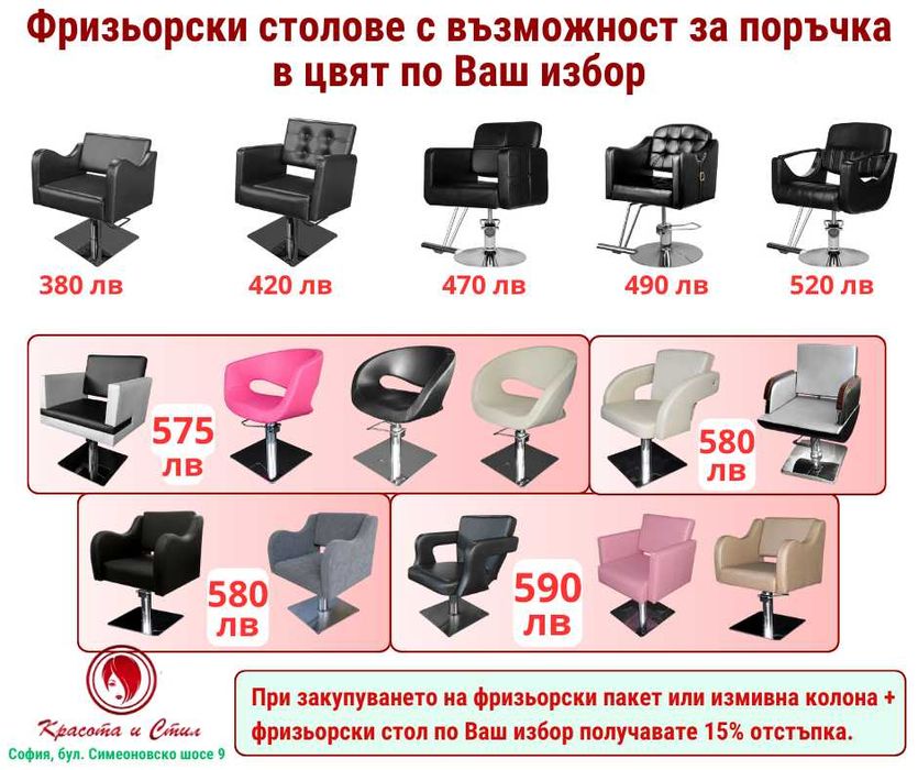 Фризьорско, бръснарско, козметично оборудване