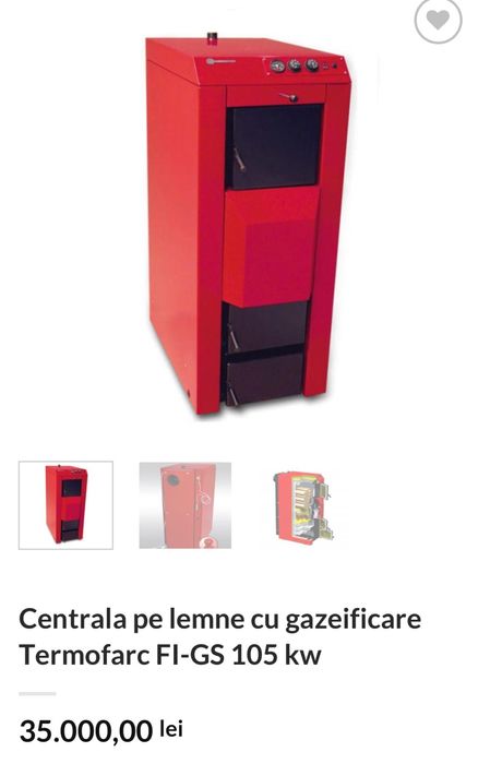 Centrala pe lemne cu gazeificare Termofarc FL-GS 105kw