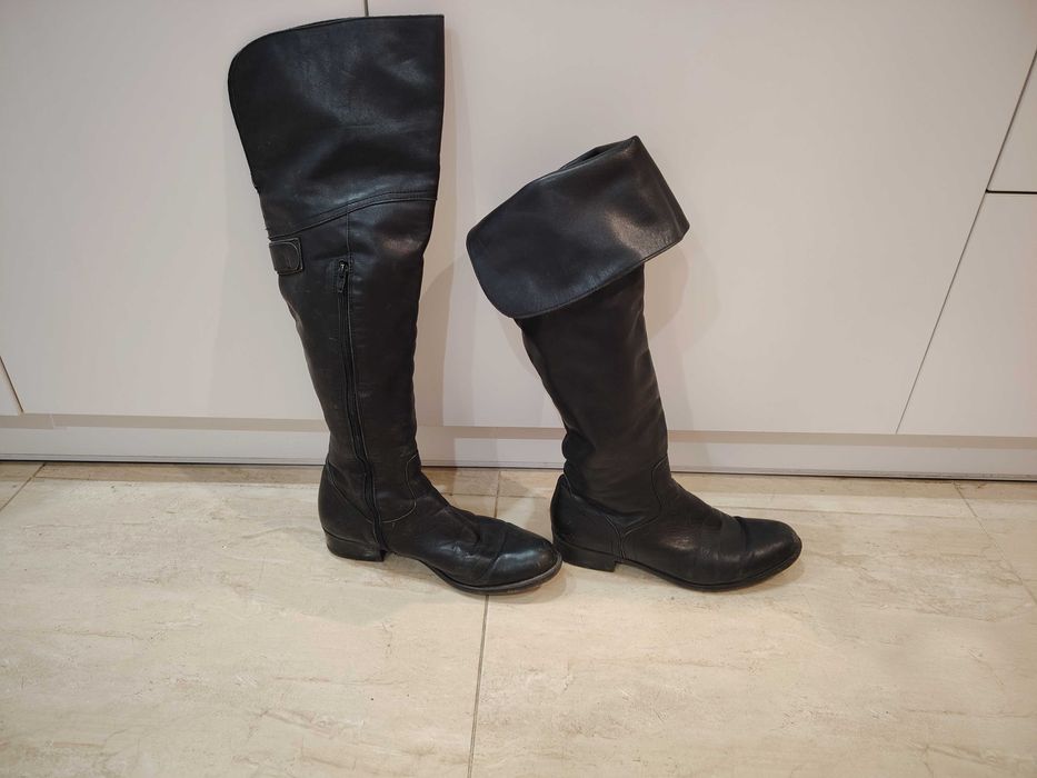 Естествена кожа чизми 41 номер