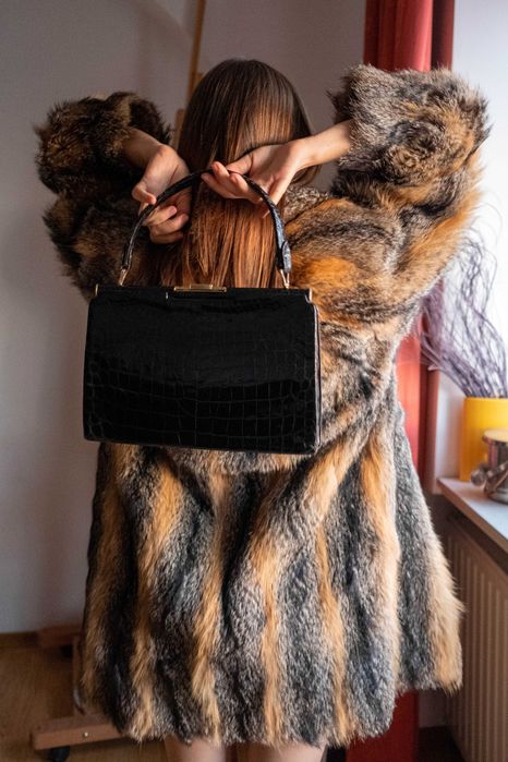 Haină blană naturală de damă vulpe