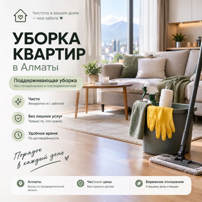 Уборка квартир. Клининг на дом