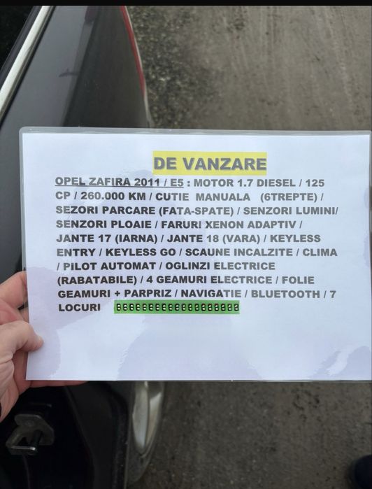 Vand Opel Zafira 2011 Scaune Recaro