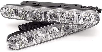 LED DRL дневни светлини с вграден бягащ мигач 12-24V