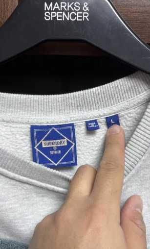 Bluza Superdry Puma Marime L-Stare Foarte Buna-Bumbac-Fix