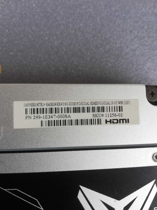 Видео карта Sapphire NITRO+ RADEON RX 470, 8GB GDDR5