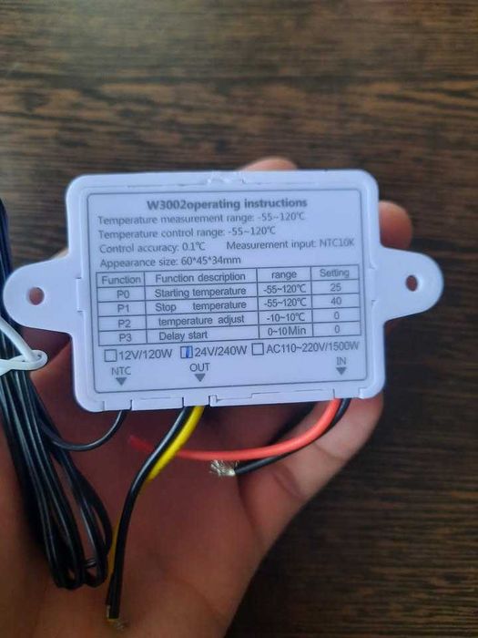 Termostat + temporizator