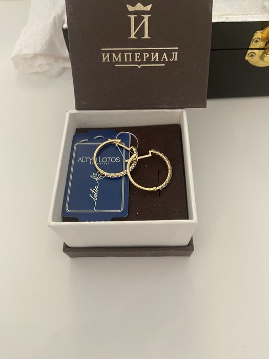 Серьги конго с бриллиантами