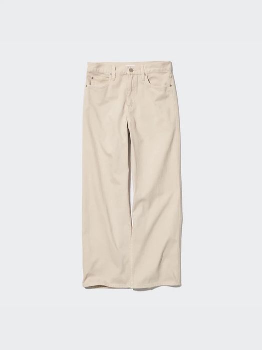 Uniqlo wide leg беж дънки