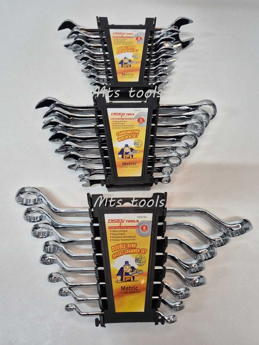 Trusa chei 8 piese combinate / fixe / inelare cu cot