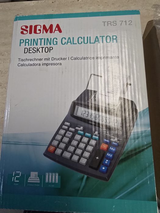 Настольный калькулятор с печатью Sigma новый