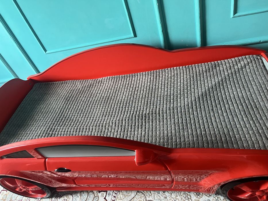 Кровать-машина Mebel kids Mустанг 3D maх, красный