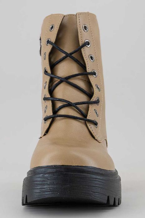 Ghete de piele ecologica cu fermoar, MUSK, Maro, Nr 37, NOU, 229 Lei