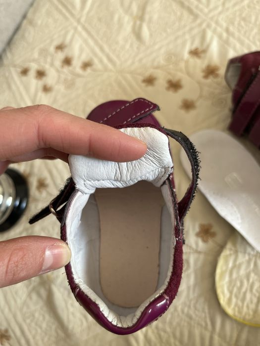 Pantofi ghetute mov Melania 21 piele naturala lacuita si intoarsa