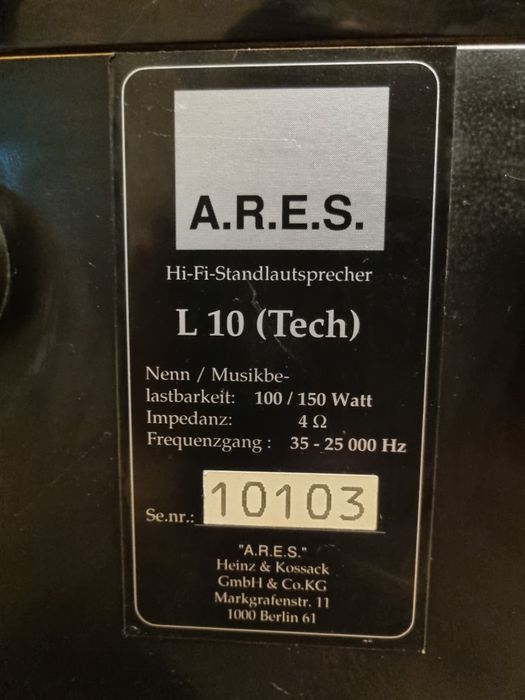 Boxe A.R.E.S. L10 HiGH END Tech