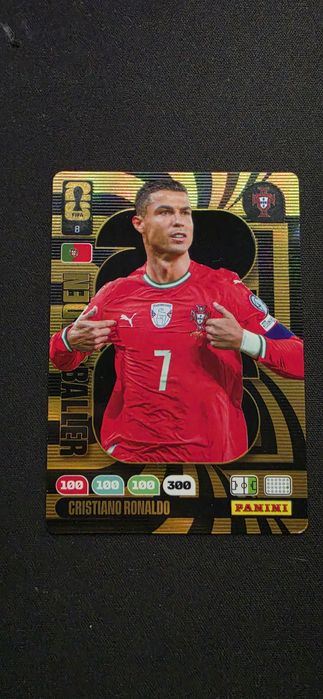 Карта Cristiano Ronaldo - PANINI GOLDEN BALLER