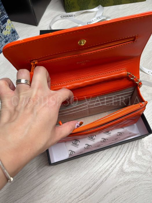 Geanta mica C4nel - Orange Piele