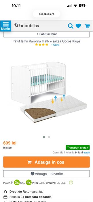 Patut pentru bebelus intre 0-4 ani