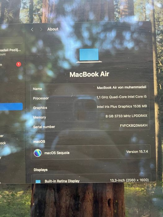 MacBook Air 2020 silver