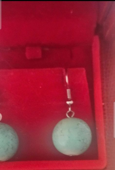 Cercei noi superbi cu piatra naturala larimar