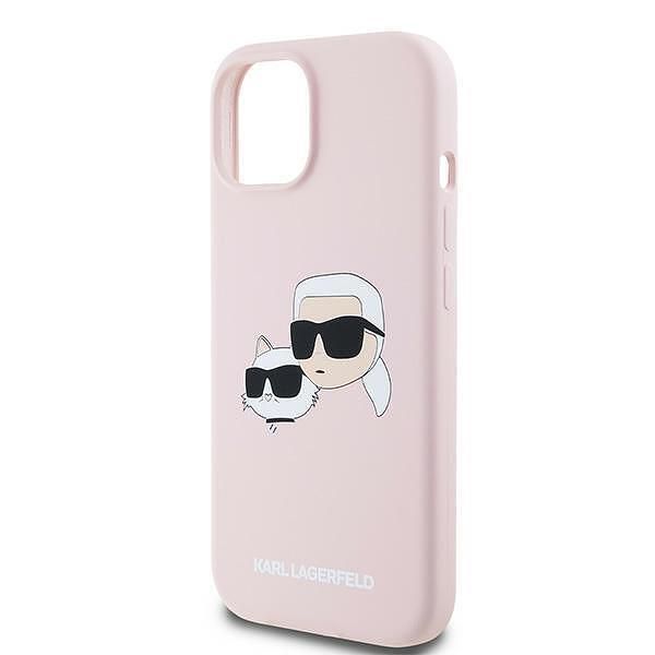 Karl lagerfeld klhmp15sskchpplp iphone 15 / 14 / 13 pink hardcase sili
