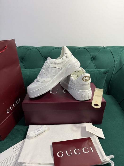 Adidasi Gucci GG piele naturala 100% Full Box colectie noua