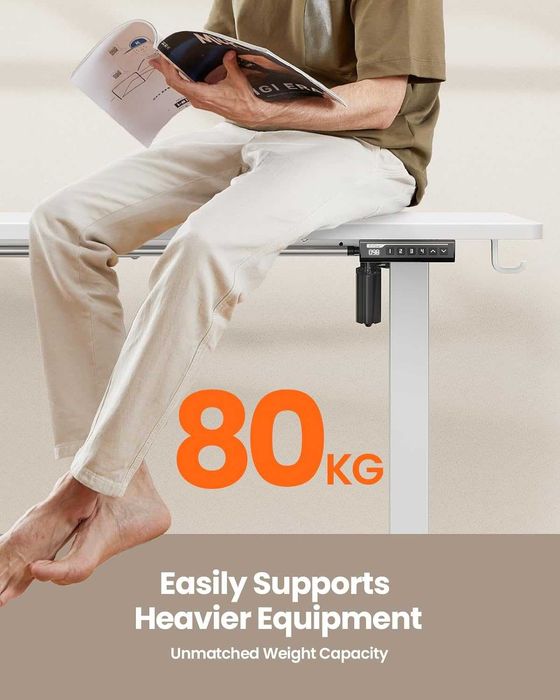 LIVRARE GRATUITA - Birou reglabil electric 140x70 cm – standing desk cu memorie, office