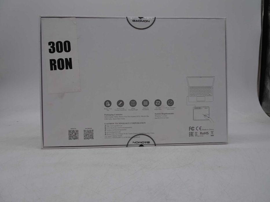 Tableta grafica GAOMON S620 OSU, 266PPS, 5080LPI, Stilou