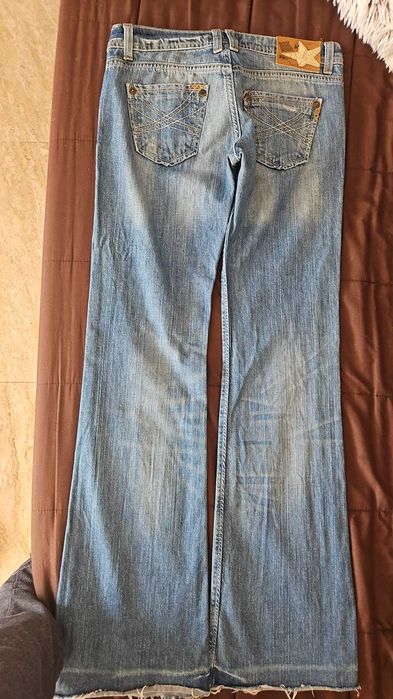 Blugi damă originali Replay, model clasic evazat/bootcut.