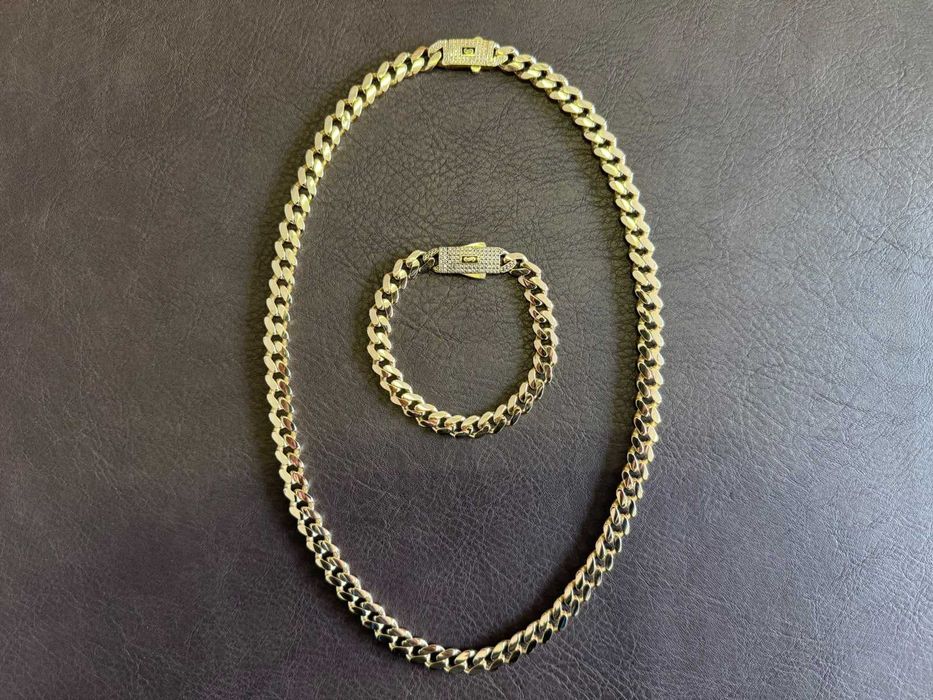 Златен  Ланец  - Гривна - К О М П Л Е К Т - Monaco Chain  - 585 / 14 кр. № 2