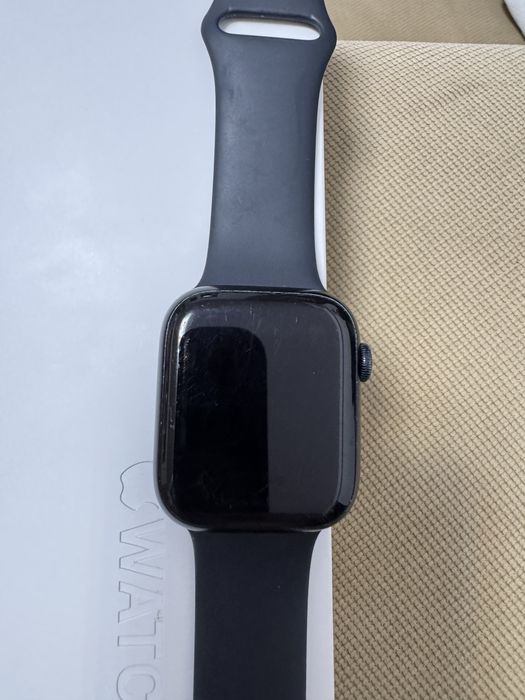 Ceas apple watch seria 8 midnight aluminum 45 mm