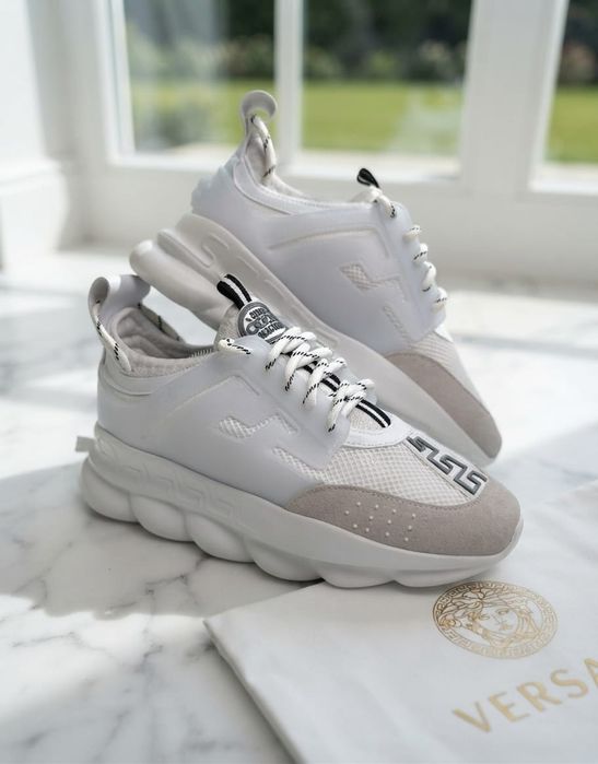 Adidasi Versace Chain Alb - Unisex