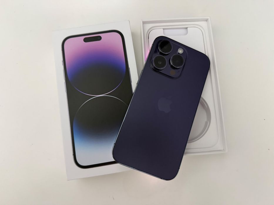 Vând Iphone 14 Pro Deep purple Impecabil + 5 Huse MOBILFOX CADOU