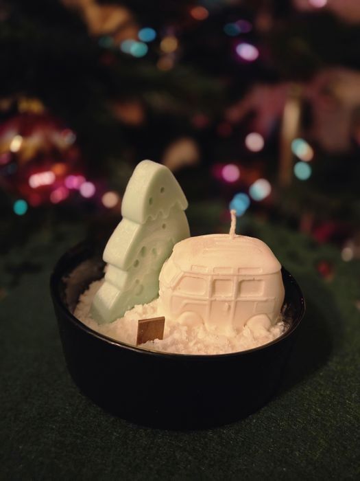 Празнична коледна свещ