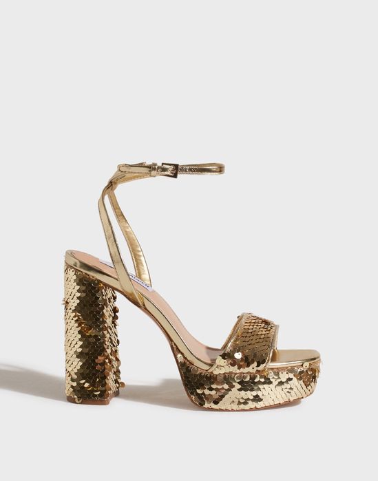 Високи обувки Steve Madden с пайети златни
