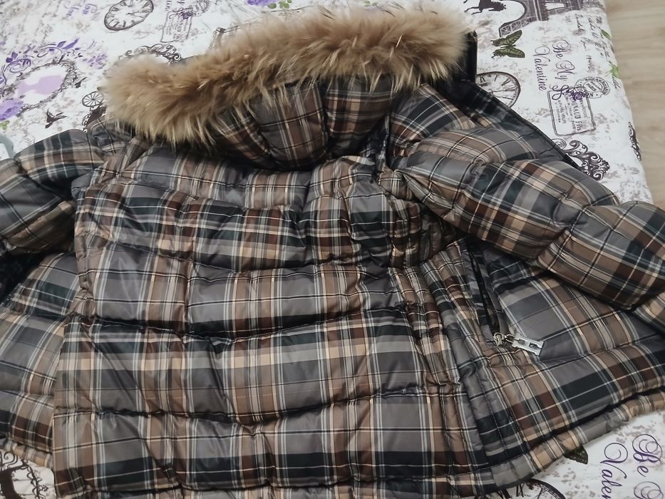 Дамско зимно яке гъши пух с лисица