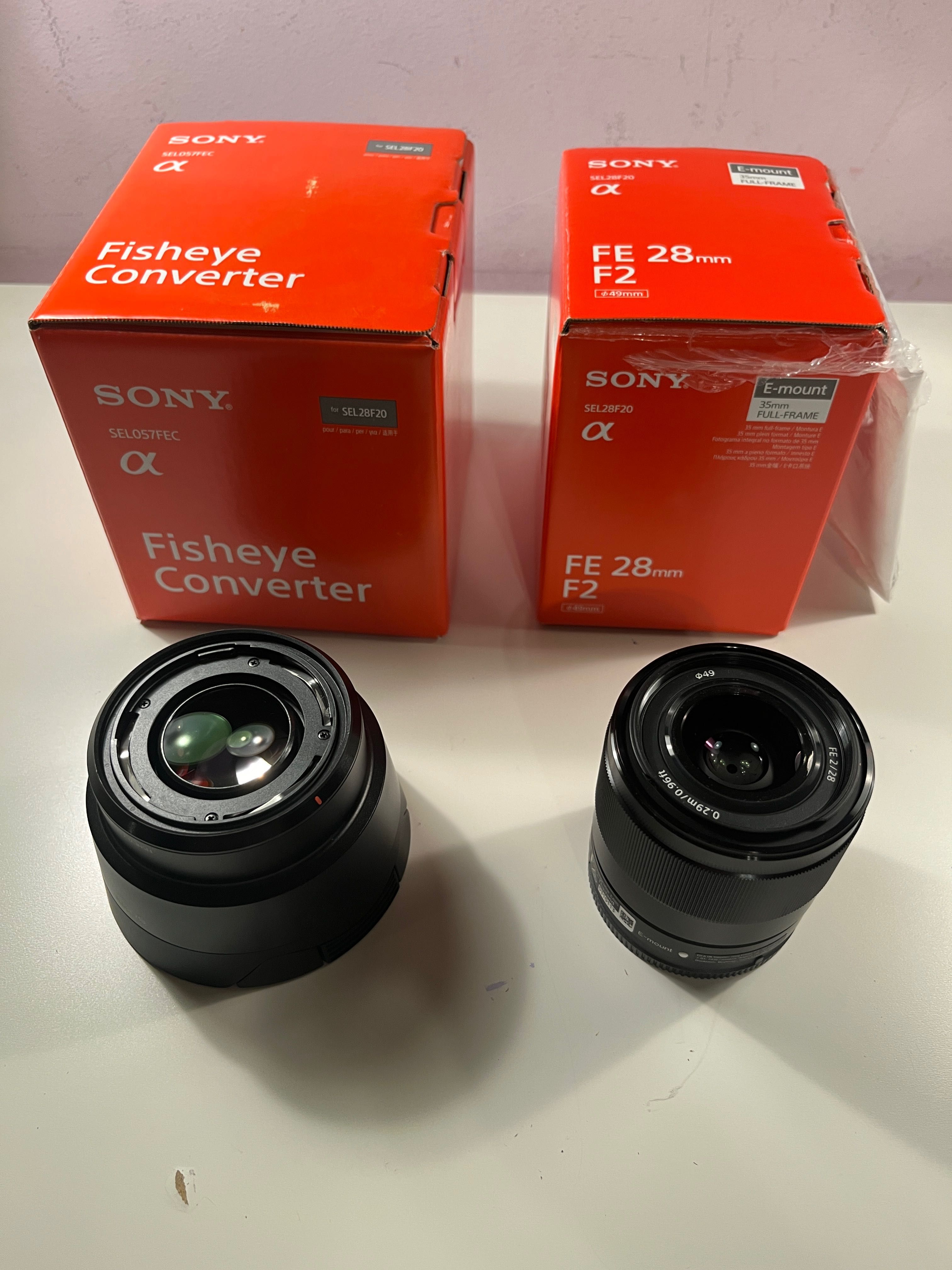 Oбектив Sony FE 28mm f/2 + конвертор Sony Fisheye Converter гр. София ...