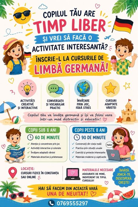 cursuri de limba germana pentru copii si adulti/ cursuri de limba română pentru străini (ucrainieni)