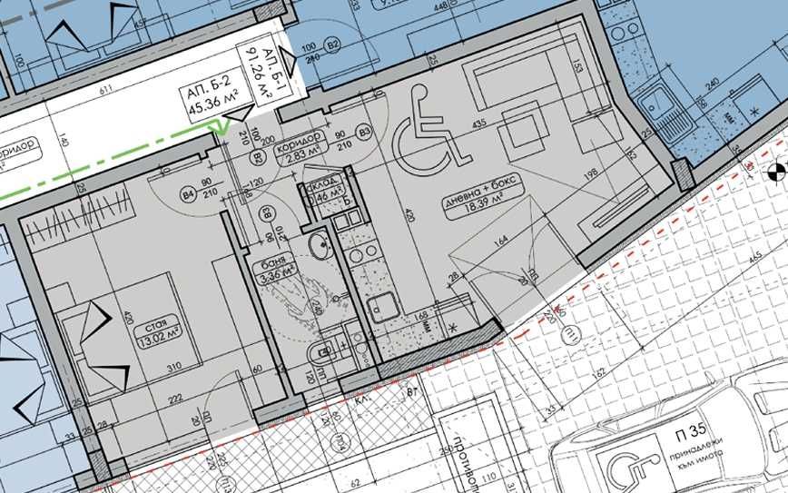 Продава се Двустаен апартамент в София, Триъгълника - 54 кв.м за 1333 €/кв.м - Снимка #2
