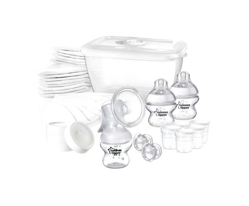 Set pentru alaptare Tommee Tippee: pompa de san manuala si accesorii, Resigilat