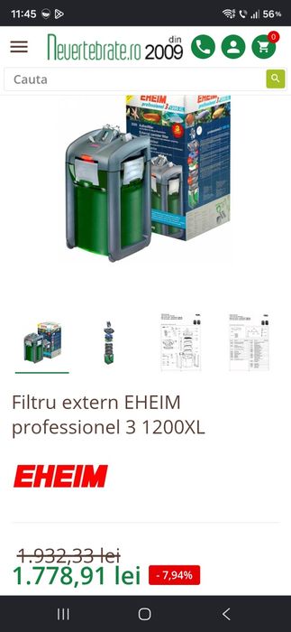 Filtru extern acvariu eheim  profesional 3 1200xl