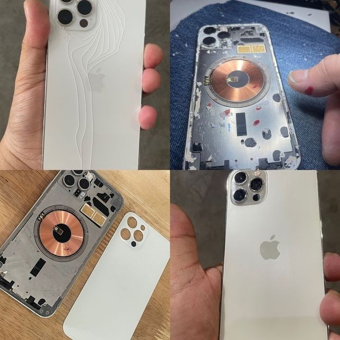 Замена битых задних стекл на Iphone