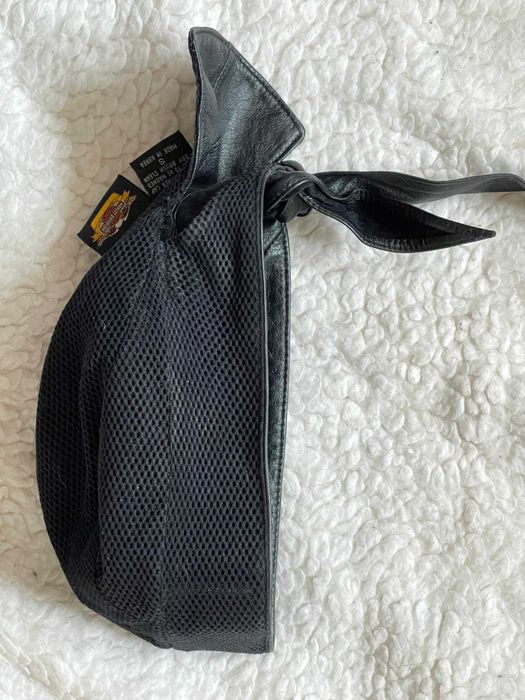 Bandana aniversara neagra unisex piele naturala Harley Davidson baieti