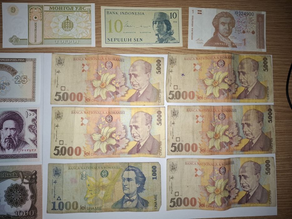 Bancnote și monede românești și internaționale de colecție