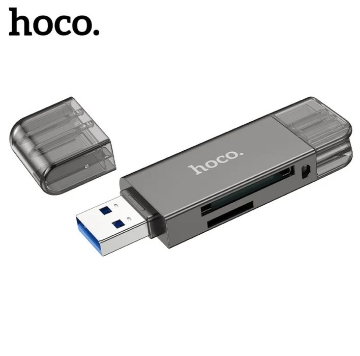 Hoco HB39 2 in 1  USB-A 3.0 Type-C to Micro SD/TF Card Reader
Micro SD